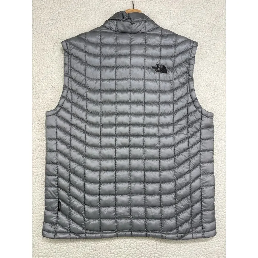 The North Face Men’s Thermoball Quilted Vest Insulated Full Zip Gray Large *LOGO